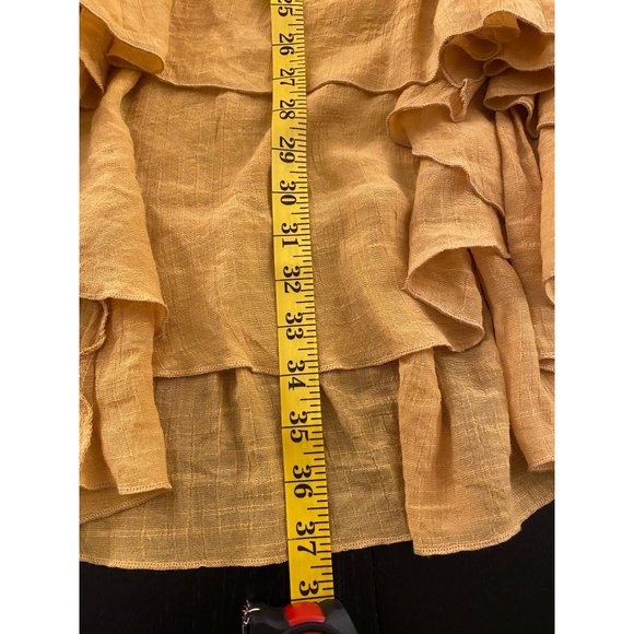 Forever 21 Strapless‎ Dress Womens Small Sunflower Flowy Cottage Tiered Hi-Low - Picture 8 of 16